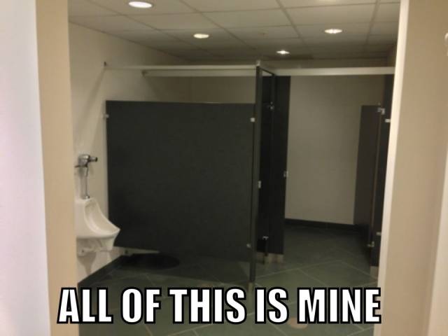 One of main advantages of being the only guy at work.