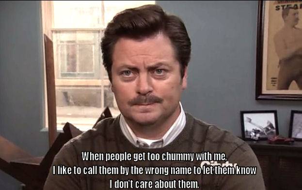 Ron Swanson gets it