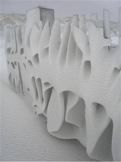 Wind + Snow + Fence = Awesomeness