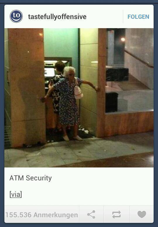Granny's ATM security