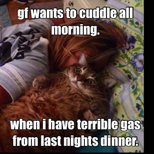 Happens to me every time I stay the night over at my girlfriends house.