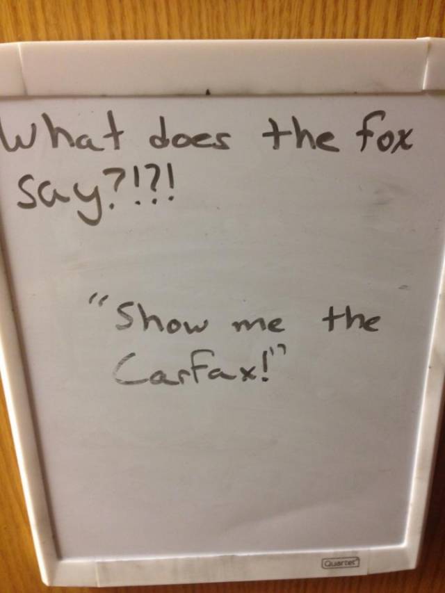 I found the answer in the most unlikely of places; the door of a college dorm.
