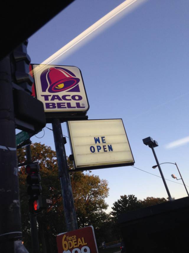 I love going to fast food restaurants in the ghetto.