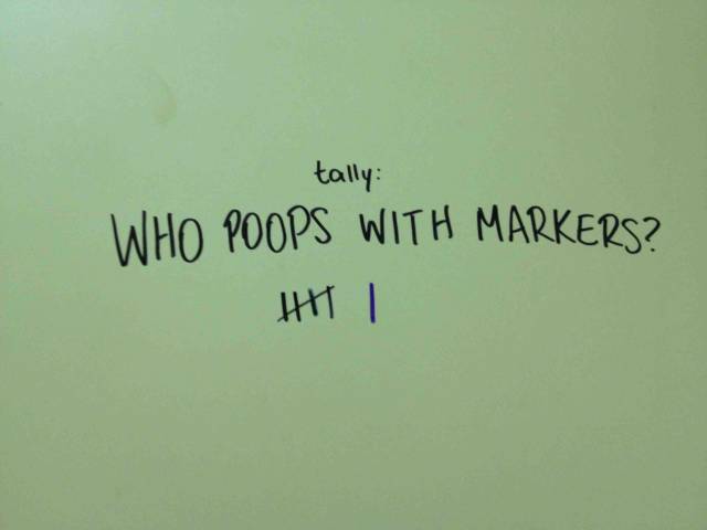 Saw this in the bathroom stall.