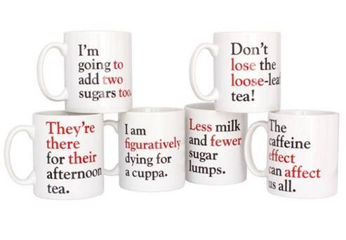 Passive aggressive mugs for my fellow grammar nuts...