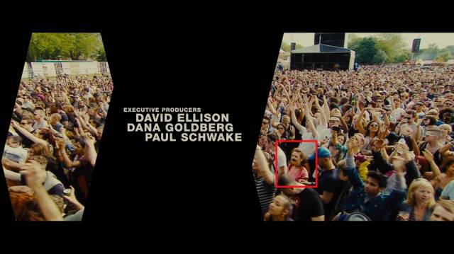 Just watched World War Z and I noticed a girl with a moustache in the intro