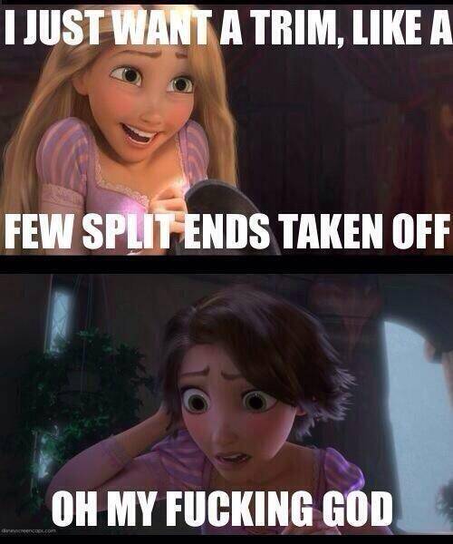 Every time I get a hair cut.