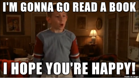 To my Internet provider, for cutting off service on my day off...