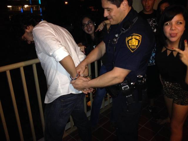 So I went to my first college party and the host's dad was a cop. I drunkenly asked him for a pic for my parents and this is what they got.