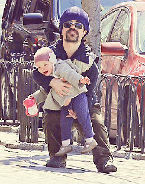 Peter Dinklage with daughter in NYC
