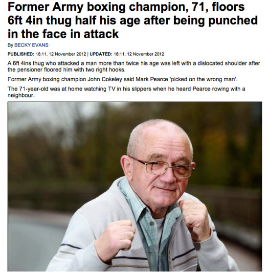 Messed with the wrong old vet..