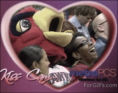 The best kiss cam.