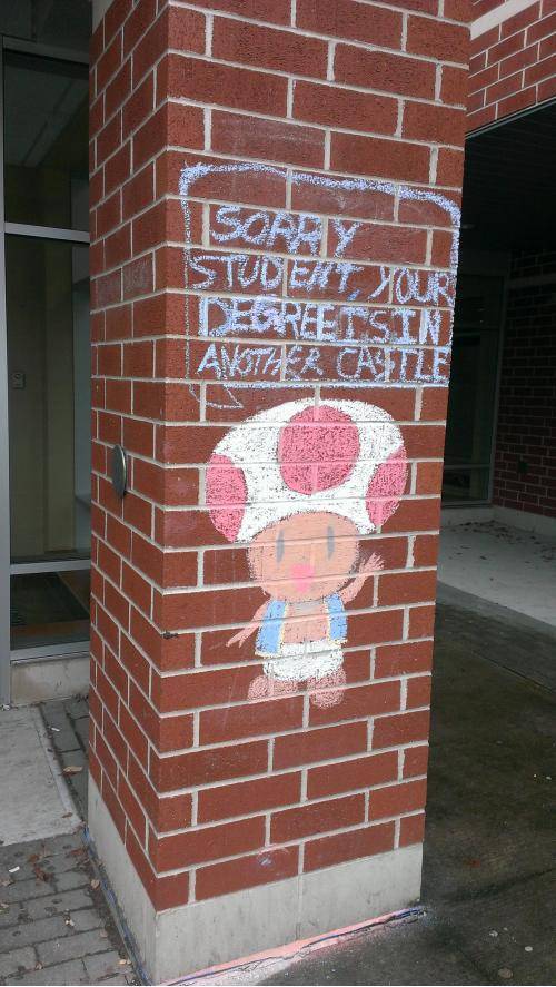 The chalk ninjas at my school strike again