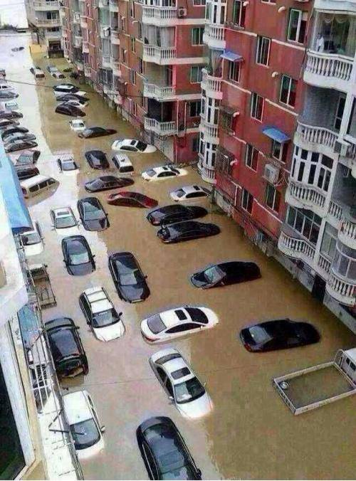 My mate lives in Shanghai and this is the result of the typhoon...