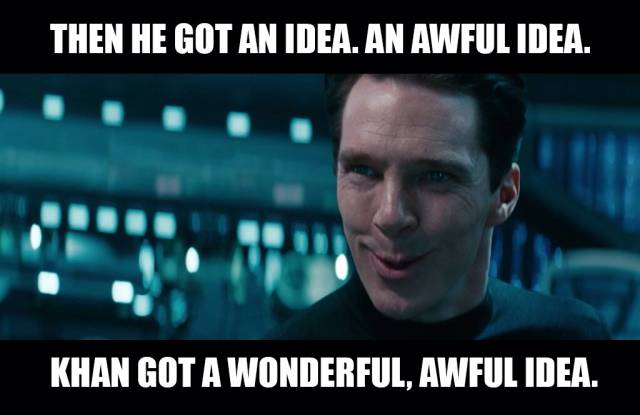 That paused image of Khan looked familiar...