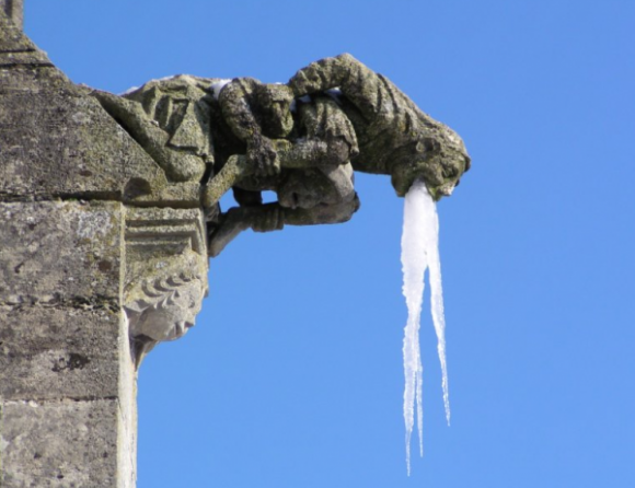 This gargoyle got drunk last night