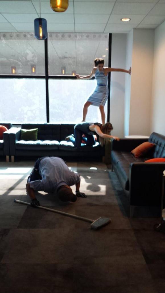There was a rat in the office. Got an awesome pic of the scene.