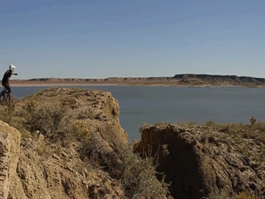 Unicycle Cliff Jump