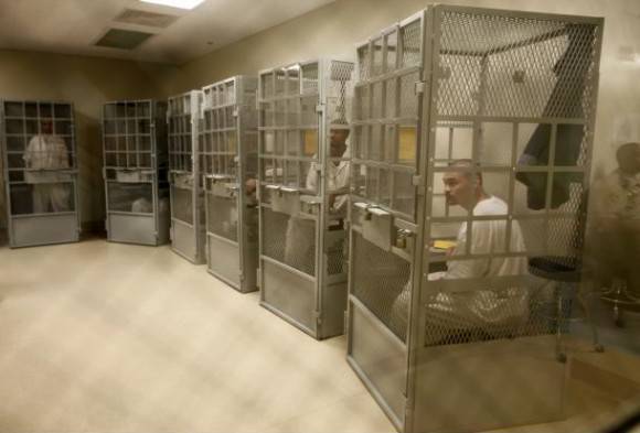 Group therapy session at San Quentin state prison
