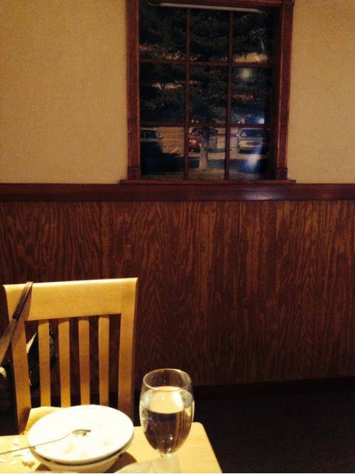 This Indian restaurant was in a basement, but wanted to create the sense that it wasn’t. They created an entire wall of fake windows looking out into pictures of a parking lot.