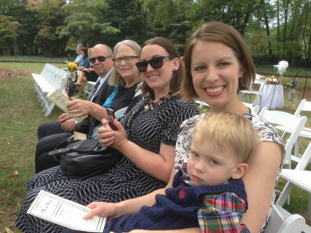 Went to a wedding this weekend. My son's face says it all.