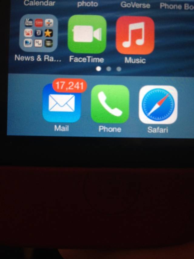 My dad obviously doesn't know how to manage his email.