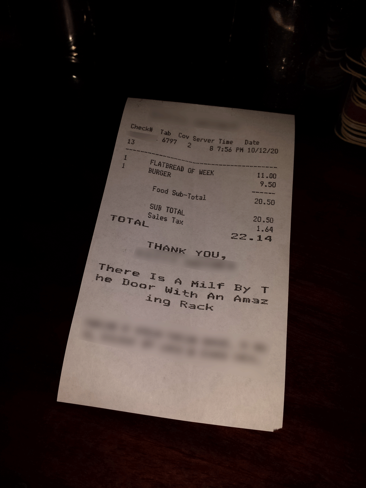 Our local bartender is always looking out for our us