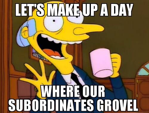 It's national bosses day in America