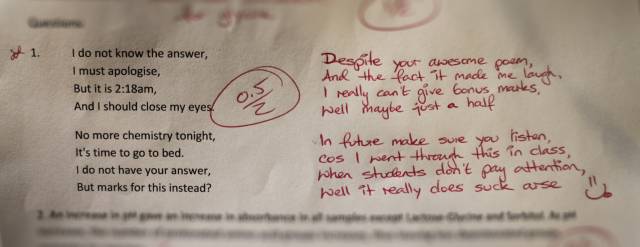 So, I got my prac report back...