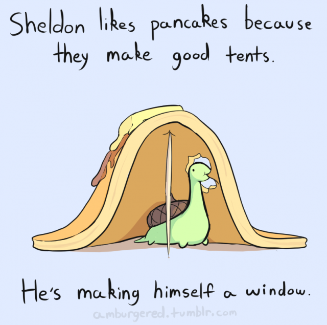 Sheldon and his pancakes