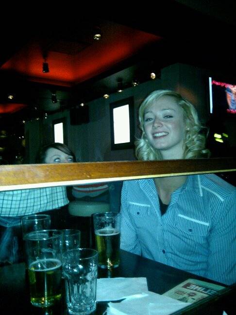 The people in the booth next to us wouldn't stop laughing at me. They had to take a picture to explain why.