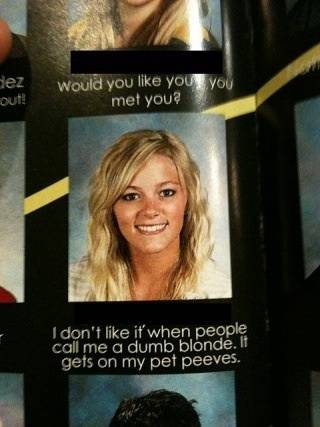 I understand where she's coming from. That's a big nerve of mine as well.