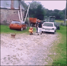 Bye Dad, I’ll be back for dinner !!!
