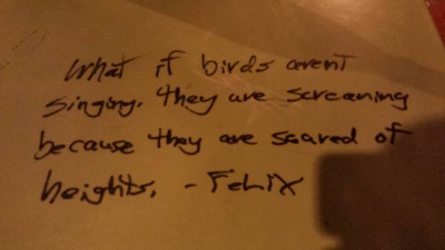 The wise words of Felix