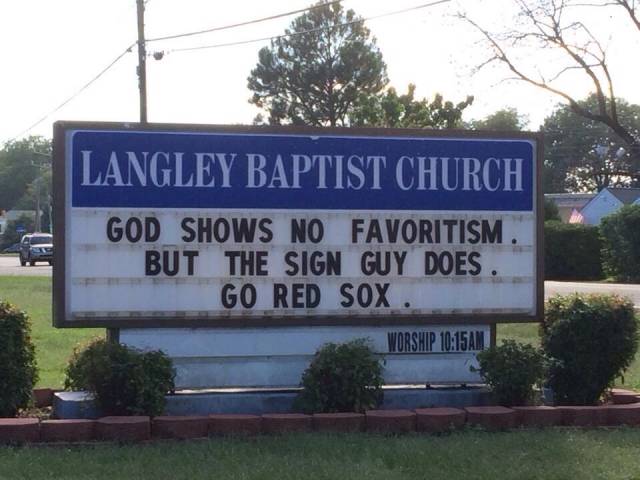 God shows no favoritism...