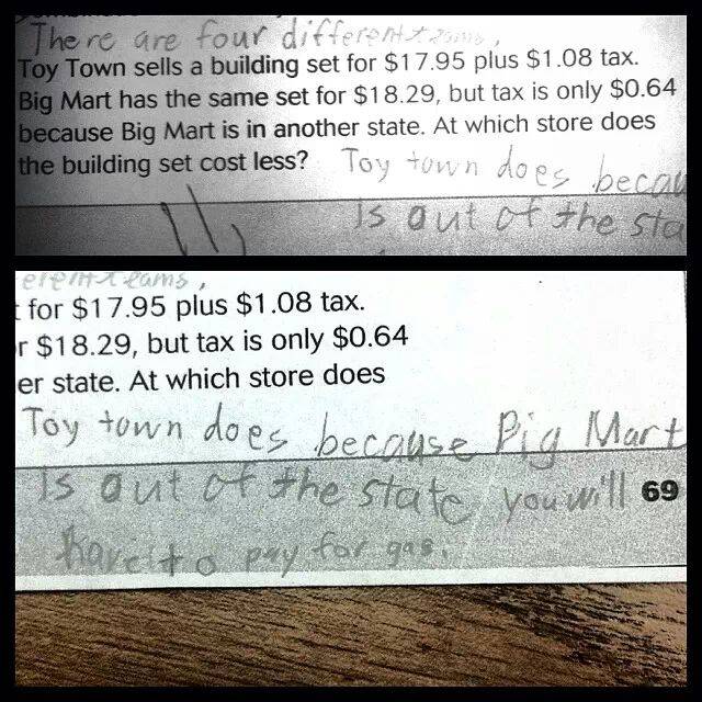 Critical thinking by a 4th grader