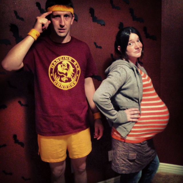 It's hard to come up with a good couples costume when you're pregnant.