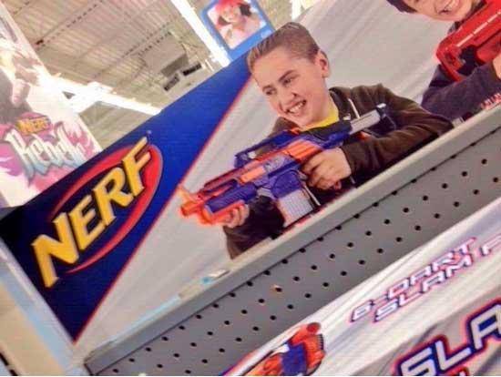 Miley Cyrus promoting Nerf