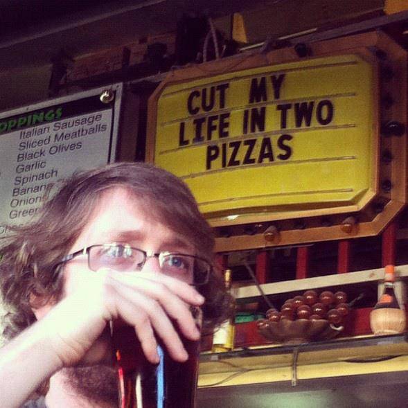 I could be wrong I could be right, if I eat this thing tonight... chances are that i might, and im contemplating another side (of french fries)... Cause I'm taking a bite. Taking my time... wish somebody would sell me a sprite... loosin' my tie, diet aside