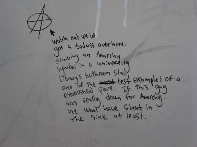 Found written on one of the stalls at my university