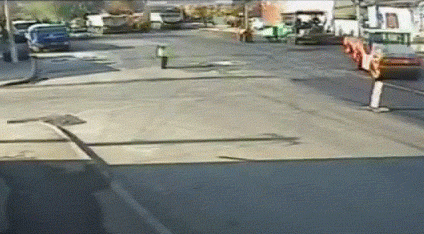 Traffic cop gets slammed