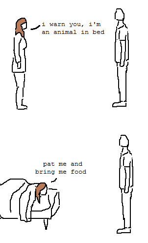 I'm an animal in bed
