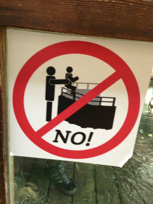Saw this sign at Barcelona Zoo and it made me laugh.