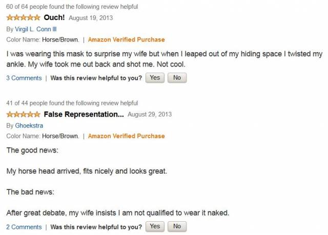 Was contemplating buying a horse mask, I'm sold