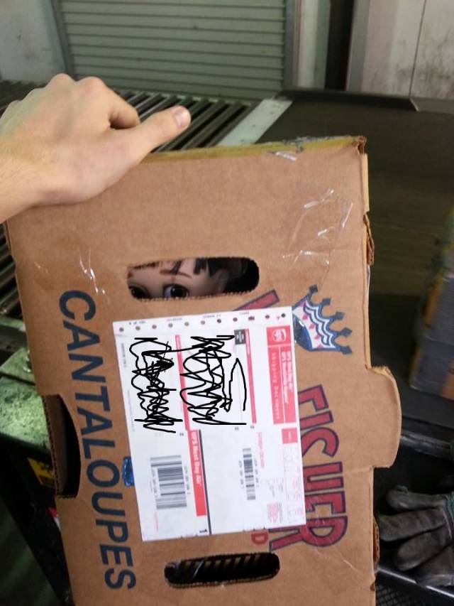 So I work at UPS and I had a mild heart attack when I saw this box.