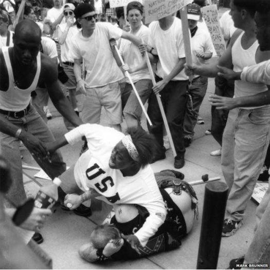 Black woman saves racist from mob