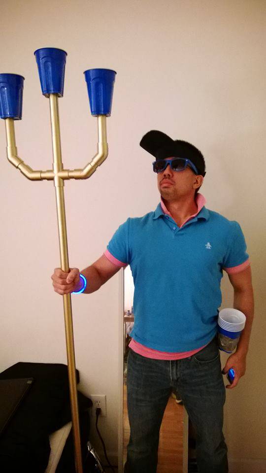My buddy decided to be Broseidon for Halloween.