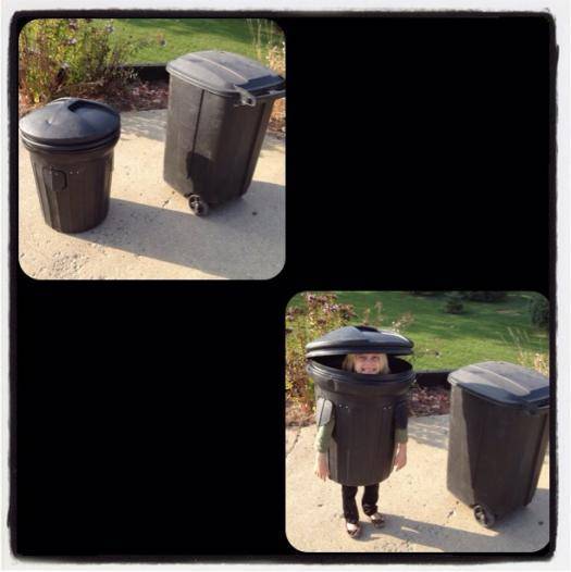 My daughter wanted to be a trash can for Halloween