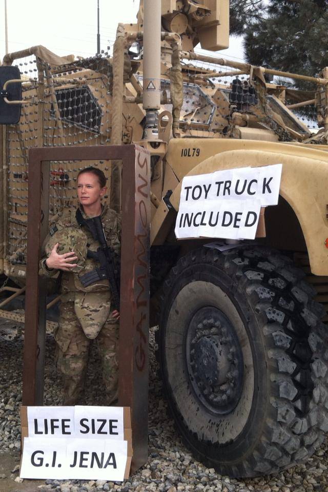 My friend is serving in Afghanistan, this is a picture of her Halloween costume.