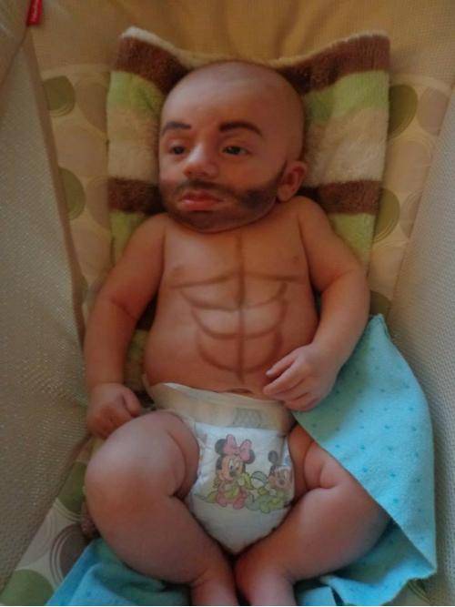 My son was Joe Rogan for his first Halloween.